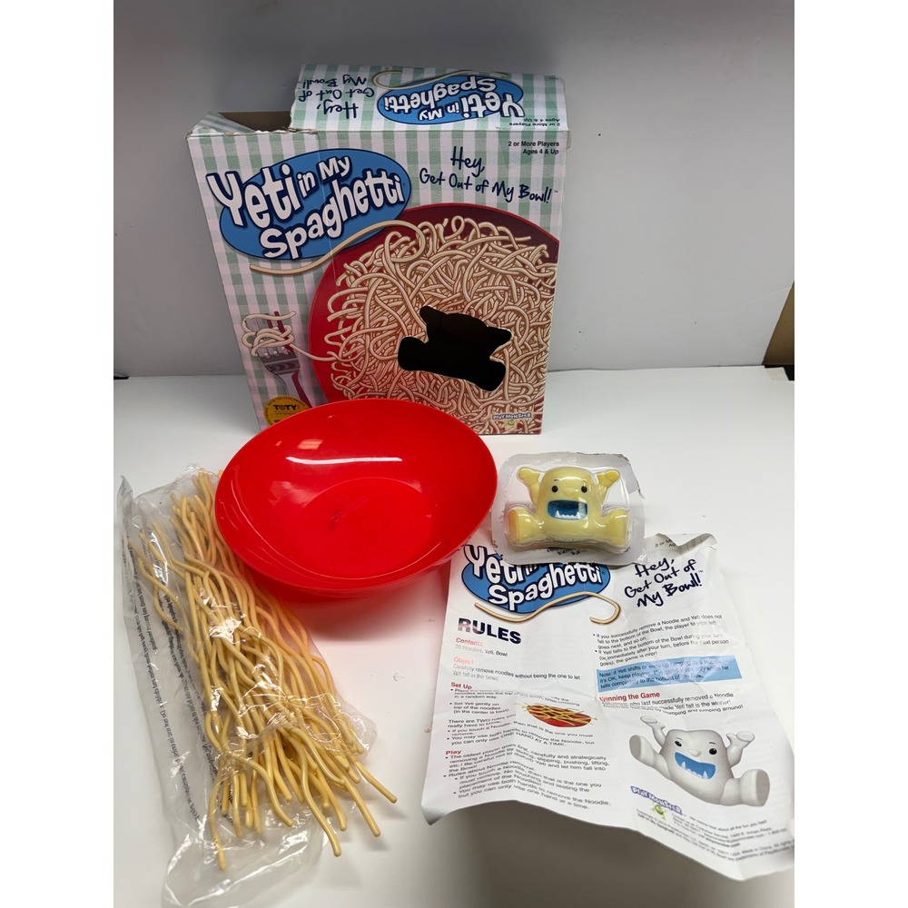 PlayMonster Yeti in My Spaghetti Replacement Parts Red Bowl 30 Noodles Rules